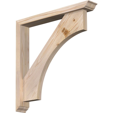 Westlake Traditional Smooth Bracket W/ Offset Brace, Douglas Fir, 3 1/2W X 24D X 24H